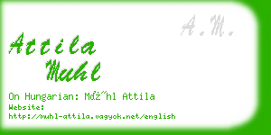 attila muhl business card